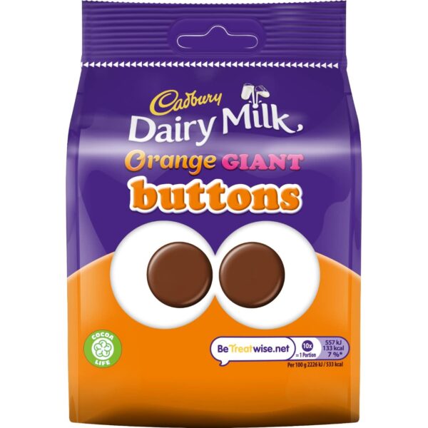 Cadbury Giant Orange Buttons 10pk (110g) Uk