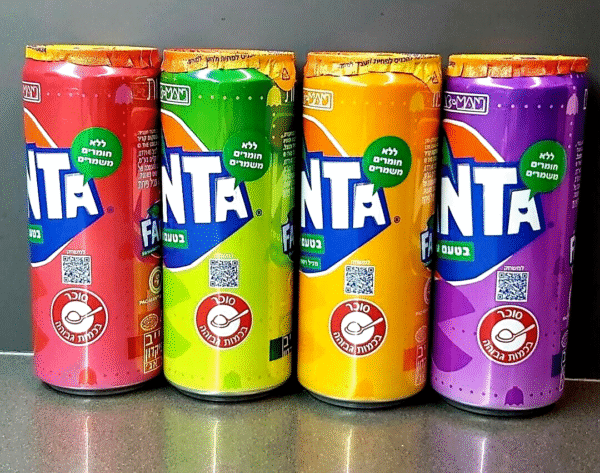 Fanta Pac -Man 24pk Grape , Orange , Exotic , Strawberry Israel