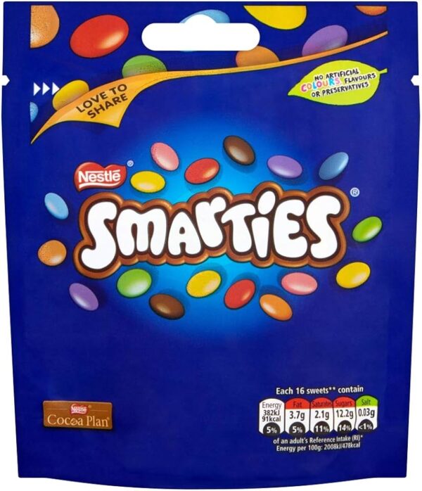 Nestle Smarties Pouch 8pk (105g) Uk