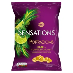 Walkers Sensations Poppadoms Lime & Coriander Chutney 9pk (85.50g)